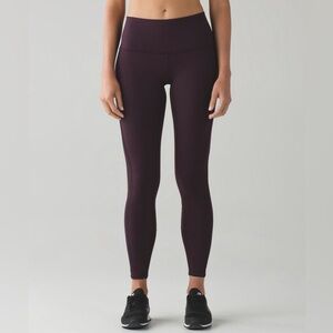 Lululemon Deep Breath Black Cherry Leggings